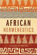 Cover of African Hermeneutics. 